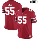 NCAA Ohio State Buckeyes Youth #55 Jerron Cage Scarlet Nike Football College Jersey PKT5345NS